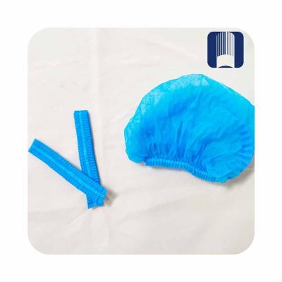 China Hotel Supply Hairnet Restaurwnt Manufacturer Colored 18 Inch Non Woven Double Rib Non Woven Head Cover Hairnet Hair Net Black for sale