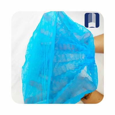 China Hotel Supply Hairnet Restaurwnt Manufacturer Colored 18 Inch Non Woven Double Rib Non Woven Head Cover Hairnet Hair Net Black for sale