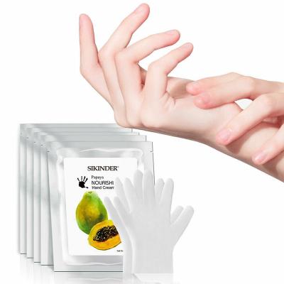 China Customized Nourishing Papaya Hand Nourishing Mask Moisturizing and Moisturizing Mask for sale