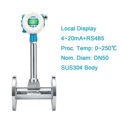 China DN50 4-20mA Modbus RS485 Power Industry Gas Steam Petroleum Oil Precession Series Street Liquid Vortex Flow Meter for sale