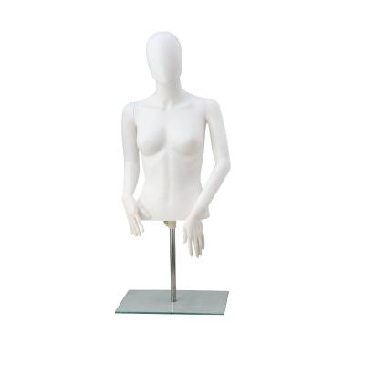 China Other Hot White Color Halfl Body Window Display Female Clothing Shop Selling Mannequin for sale