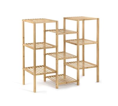 China Sustainable Plant Outlet Storage Racks And Racks Wooden Home Bamboo Storage Book Racks Layer Rack for sale