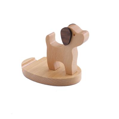 China Unique Style Dog Shape Waterproof Wooden Mobile Phone Holder for sale