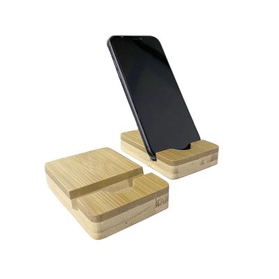 China Customizable multifunctional waterproof natural bamboo mobile phone desk stand for sale