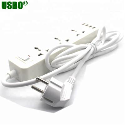 China Residential / Multipurpose Multi Usb Extension Socket 3way Plug Extension Socket With Switch for sale