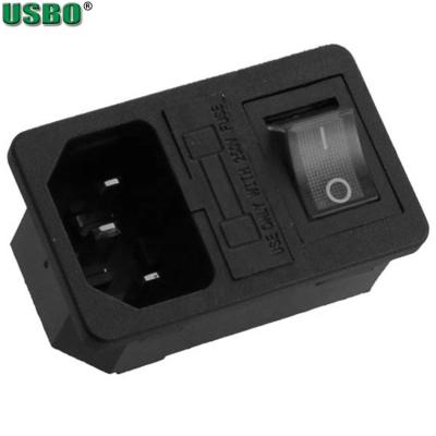 China Socket With Fuse Momentary Switch 250V 10A Universal AC Socket With Fuse Momentary Switch for sale