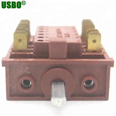 China Oven Heater 16A 125/250VAC T150 11 Pins Control Thermal Oven Rotary Switch For Electric Fan Heater for sale