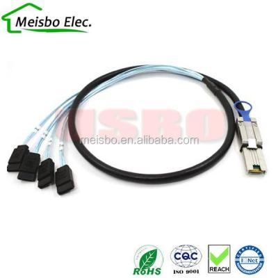 China sata to firewire cable external mini sas 26 SFF-8088 to 4 sata cable 1m sata to firewire cable for sale