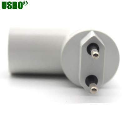 China Hot Selling Screw Lamp Base E27 Led Light Male Plug To EU Type Plug Adapter Converter for sale