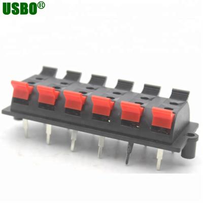 China audio & 3a 50v 12p wp red and black push speaker video terminal connector for sale