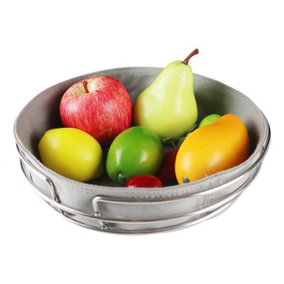 China 2023 new product stainless steel fruit basket trays in the living room and kitchen metal baskets fruit basket kitchen wares for sale