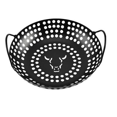 China New 2023 Stainless Steel High Temperature Welded Outdoor BBQ Grill Pan Binaural Circular Custom Heavy Duty Non-Stick BBQ Grill for sale