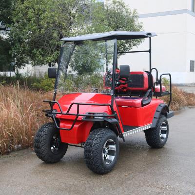 China Cheap Powerful 4 Wheel 3800W Seat Golf Cart With Rain Cover 23x10-14 for sale