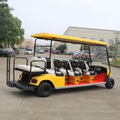 China hotel use electric 6+2 golf cart with customized color 18*8.5-8 for sale