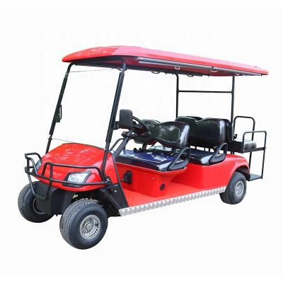 China High Quality 6 Passenger Golf Cart Tourist Four Wheel Utility With Rear Seat 205/50-10 for sale