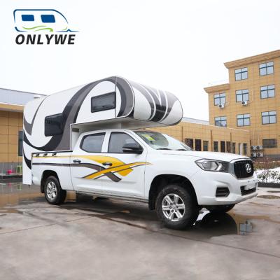 China ONLYWE Off Road Motorhome Camper Trailers Camping Travel Moving Trailer With Outdoor Kitchen for sale