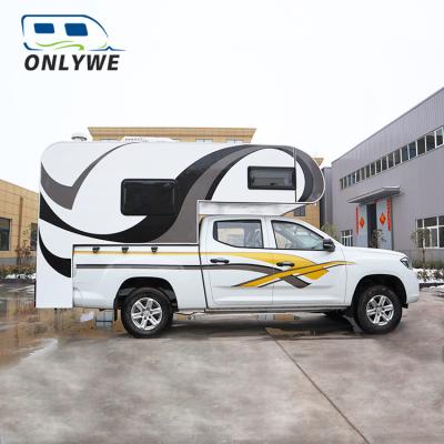 China ONLYWE Heavy Duty Camper Van Travel RV Gasoline Trucks Car Trailers Camping Travel Camper With Toilet for sale