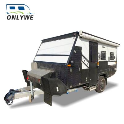 China ONLYWE Rvs Van Camper Trailer Caravans Lightweight Folding Small Aluminum Travel Trailer For Sale for sale