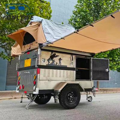 China ONLYWE Mini Camper Trailer Travel Living House Trailer Mobile Motorhome rv Caravan for sale