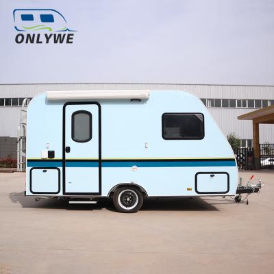 China ONLYWE Teardrop Small RV Camper Van Camping Travel Trailer Caravan Outdoor Moving Luxury Mobile Camper Trailer for sale