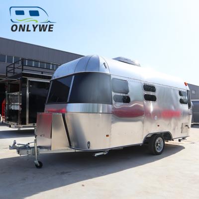 China Luxury Travel Trailer ONLYWE Airstream Caravan Travel Trailer For Motorhome for sale