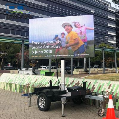 China 360Â ° ONLYWE Outdoor Mobile Rotation Advertising Led Display Screen Digital Advertising Signs Led Billboard Led Screen Trailer For Truck for sale