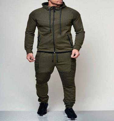 China High Quality Viable Sportswear Zipper Hoodie Tracksuit Winter Sweat Suit 2 Pieces Set Men Sweatshirt Set for sale