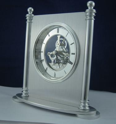 China Antique Style Modern And Antique Golden Table Clock With Skeleton Quartz Movement K8058SE for sale