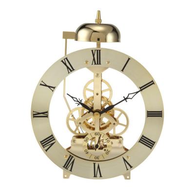 China Metal Antique Quartz Skeleton Style Clock Movement With Hourly Chime for sale