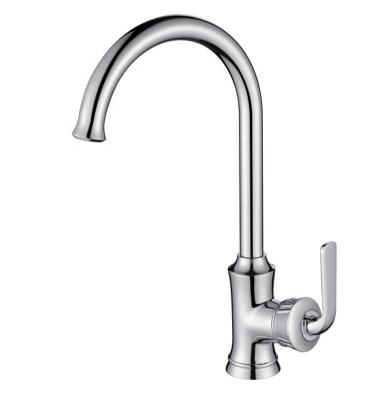 China Metered Faucets Single To Handle Brass Kitchen Faucet Sink Mixer for sale