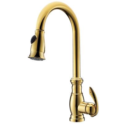 China Deck Mounted Single Lever Faucet Metered Faucets Pull Out Sprayer Kitchen Sink Faucet for sale