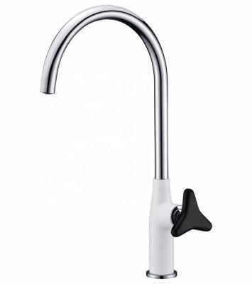 China Brass Single Cold Metered Taps Kitchen Faucet With Lever Handle for sale