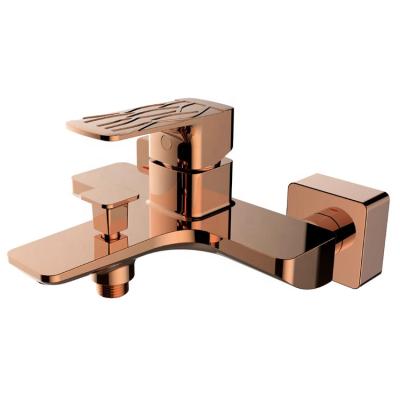 China Without Slide Bar Quality Rose Gold Reliable Shower Bath Faucet for sale