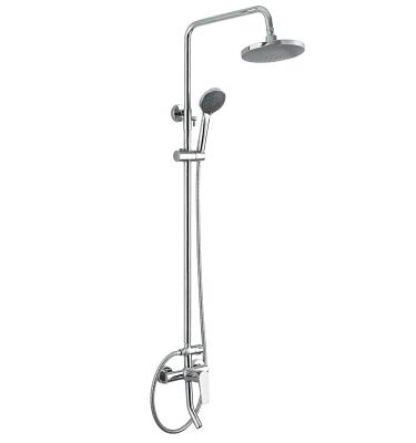 China With Slide Bar Bath Shower Faucet Wall Mounted Bathroom Shower Faucet Set for sale