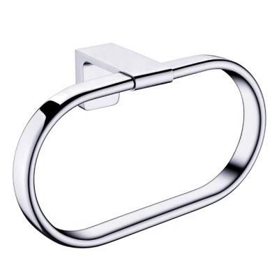 China Chrome Bathroom Toilet Accessories Modern Wall Mounted Towel Ring for sale