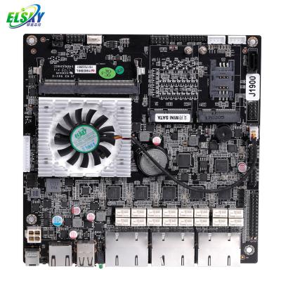 China Intel Baytrail ATOM J1900 6 LAN Bypass i210AT HD Graphics firewall network desktop motherboard with slim cool fan. for sale