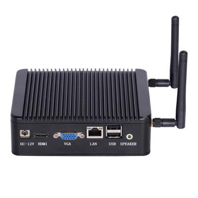 China Baytrail J1800 Quad Core 2.0G Fanless NANO PC Supporting DC 12V with 2 WIFI Antenna and 4 USB Port No Monitor for sale