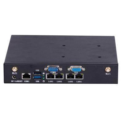 China Quad Core RJ45 12V J1900 4LAN 1000M Firewall Mini PC With X86 M104 Motherboard for sale