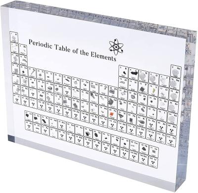 China Wholesale Acrylic Display Gift Education Periodic Table with Periodic Table of Elements Collectible Acrylic for sale