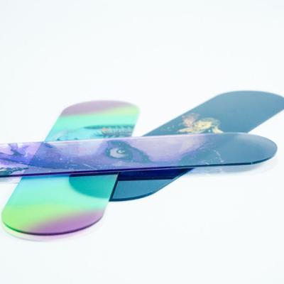 China Clear Acrylic Beginner Show Skateboard Deck For Screen UV Canadian Maple Decoration Wall Printing Deck Palace Acrylic Skateboards for sale