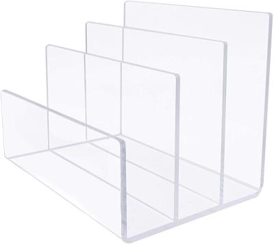 China Morden Clear Acrylic Folder Rack Holder Folder Sorter For Document Paper Acrylic Book Holder for sale