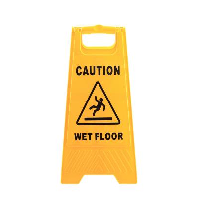 China Pavement safety signs wholesale custom yellow plastic caution board warning sign wet pp floor for sale