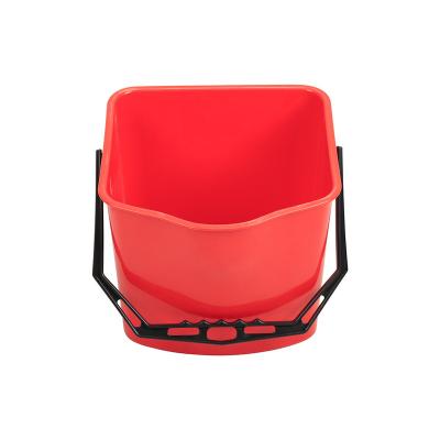 China Sustainable Floor Window Cleaning Housekeeping Hotel Comercial Plastic Square Broom Bucket With Handle for sale