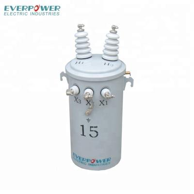 China Industrial Power Supply Electric Current 34.5kv Transformer Pole Mounted Transformer Single Phase 15kva Transformer for sale