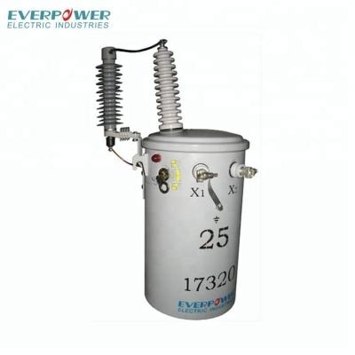 China Industrial Pole Mounted Type Power Supplies 17.32kv / 0.231V Transformer 25KVA Single Phase Transformer CSP for sale