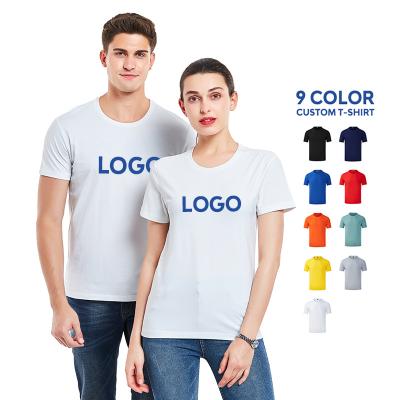 China Custom Anti-Wrinkle T-shirt White 100% Cotton Shirt Design Styles High Quality Unisex With Logo Oem Wholesale Plain Tees for sale