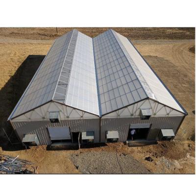 China Cheap large-scale insulated aluminum profile metal frame agricultural greenhouse for sale