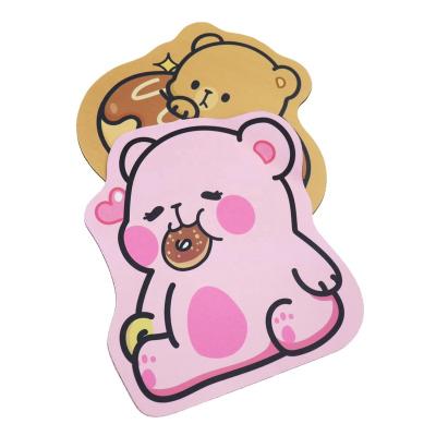 China Bear Non-Slip Non-Slip Rose Cartoon Brown Mouse Pad for sale