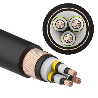 China Industrial 30mm 120mm 135mm 1 3 4 Core Aluminum Armored Power High Voltage Copper Armored Power Cable for sale