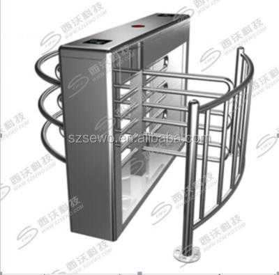 China 304 Grade Fully Automatic Motorized Stainless Steel RFID System Full Height Turnstile Gate for sale